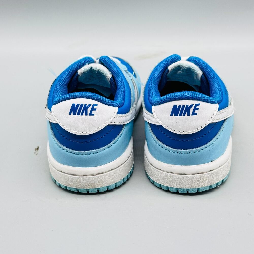 Nike Shoes Kids Toddler 9 c Blue White Dunk Low Top Athletic Sneaker Trainers - Picture 7 of 10